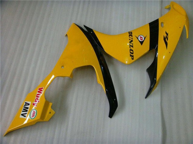 Carenado Moto Yamaha YZF R1 2004-2006 - Amarillo Negro Brillante Dunlop 50