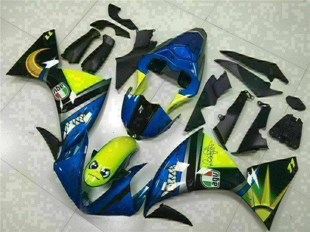 Carenado Moto Yamaha YZF R1 2009-2011 - Azul Amarillo Tiburón
