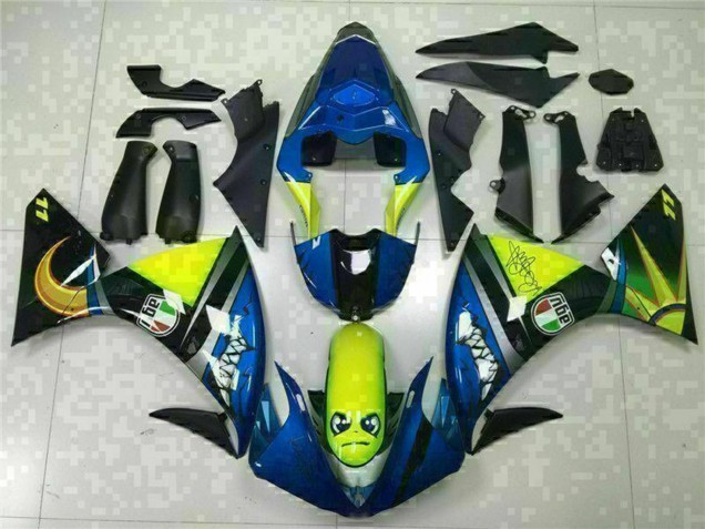 Carenado Moto Yamaha YZF R1 2009-2011 - Azul Amarillo Tiburón