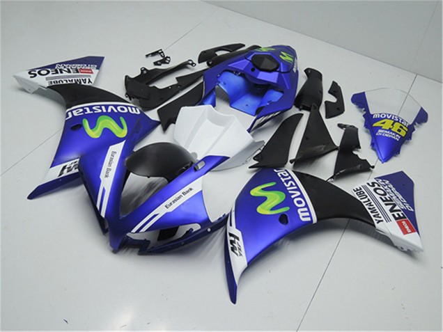 Carenado Moto Yamaha YZF R1 2012-2014 - Azul Blanco Negro Verde MoviStar Yamalube ENEOS