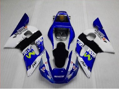 Carenado Moto Yamaha YZF R6 1998-2002 - Blanco Azul Negro MoviStar ENEOS Yamalube
