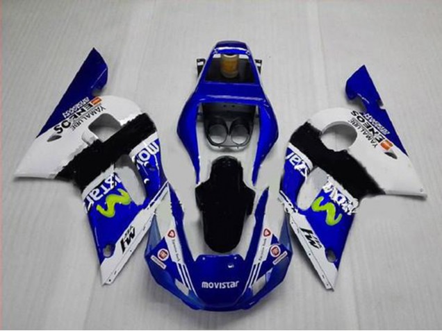 Carenado Moto Yamaha YZF R6 1998-2002 - Blanco Azul Negro MoviStar ENEOS Yamalube
