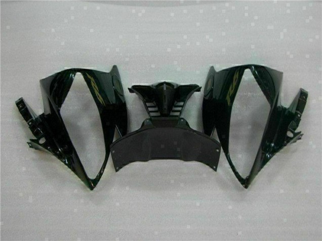 Carenado Moto Yamaha YZF R6 2006-2007 - Negro Brillante Negro Mate Oro Calcomanías