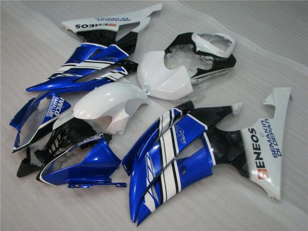 Carenado Moto Yamaha YZF R6 2008-2016 - Blanco Azul Negro ENEOS Semakin Didepan