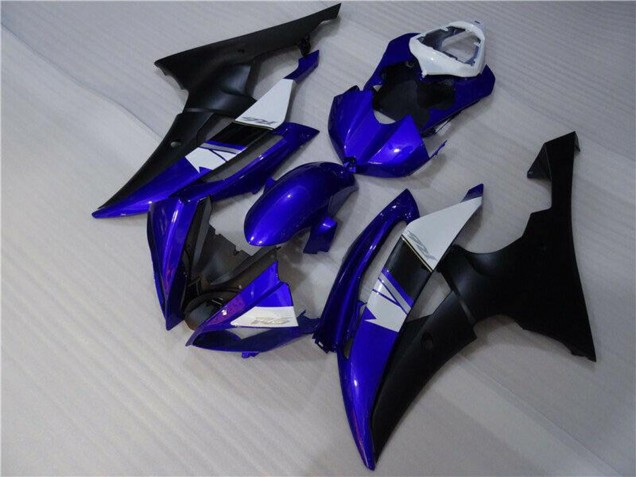 Carenado Moto Yamaha YZF R6 2008-2016 - Blanco Azul Negro Mate