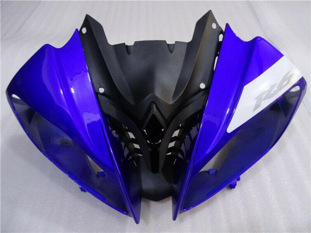Carenado Moto Yamaha YZF R6 2008-2016 - Blanco Azul Negro Mate