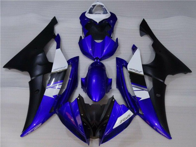Carenado Moto Yamaha YZF R6 2008-2016 - Blanco Azul Negro Mate