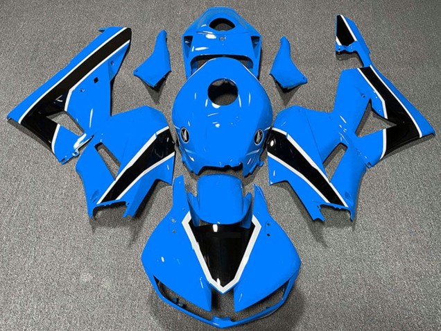 Carenados Moto Honda CBR600RR 2013-2023 - Azul Claro Blanco Negro Brillante