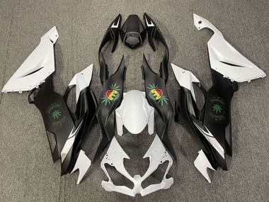 Carenados Moto Kawasaki ZX6R 2019-2022 - Blanco Negro Cara Feliz