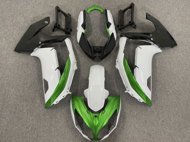 Carenados Moto Kawasaki Ninja 650R 2009-2011 - Blanco Verde Negro Mate