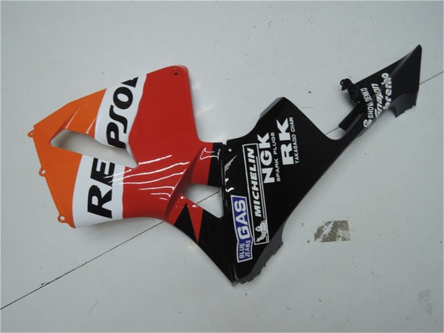 Kits Carenados Moto Honda CBR600RR 2003-2004 - Naranja Blanco Rojo Negro Brillante Repsol