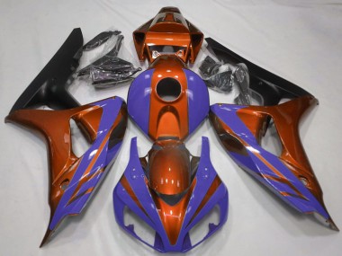 Carenados Moto Honda CBR1000RR 2006-2007 - Naranja Azul Negro Mate