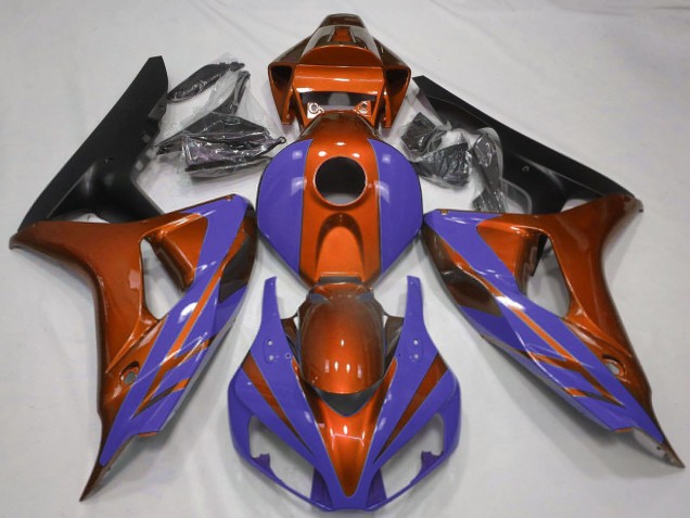 Carenados Moto Honda CBR1000RR 2006-2007 - Naranja Azul Negro Mate