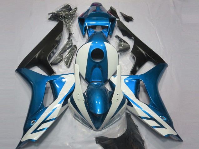 Carenados Moto Honda CBR1000RR 2006-2007 - Azul Blanco Negro Mate
