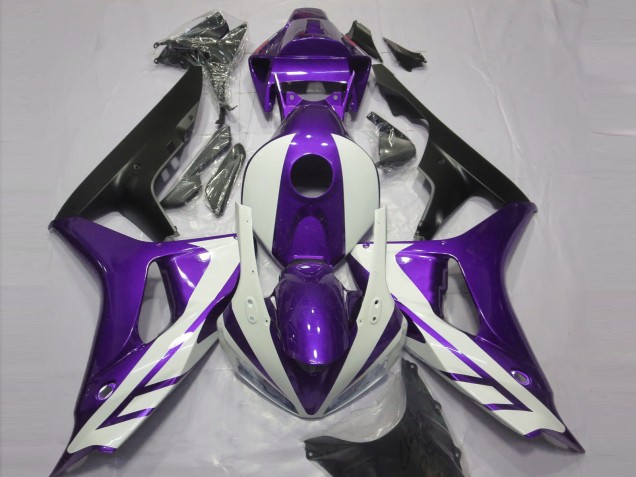 Carenados Moto Honda CBR1000RR 2006-2007 - Púrpura Blanco Negro Mate