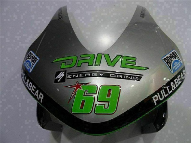 Carenados Moto Honda CBR600RR 2003-2004 - Plata Verde Negro Brillante