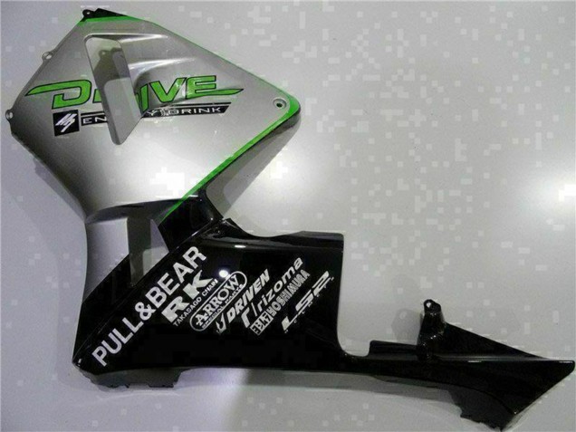Carenados Moto Honda CBR600RR 2003-2004 - Plata Verde Negro Brillante