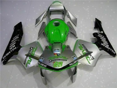 Carenados Moto Honda CBR600RR 2003-2004 - Plata Verde Negro Brillante