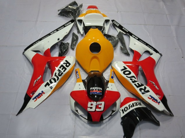 Carenados Moto Honda CBR1000RR 2006-2007 - Naranja Blanco Rojo Negro Brillante Repsol HRC 93