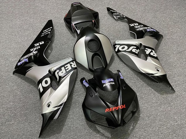 Carenados Moto Honda CBR1000RR 2006-2007 - Plata Negro Mate Repsol