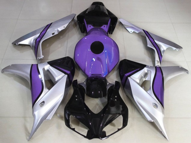 Carenados Moto Honda CBR1000RR 2006-2007 - Plata Púrpura Negro Brillante