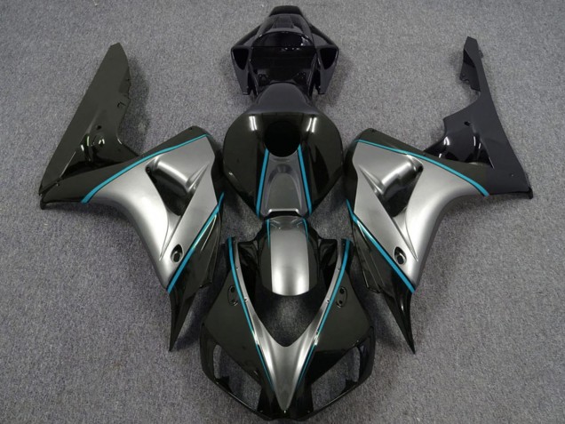 Carenados Moto Honda CBR1000RR 2006-2007 - Plata Azul Negro Brillante Pinstripe