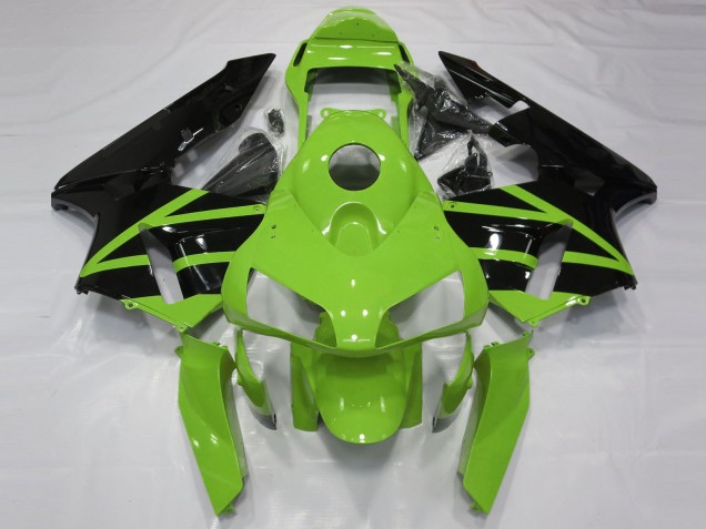 Kits Carenado Moto Honda CBR600RR 2003-2004 - Verde Negro Brillante