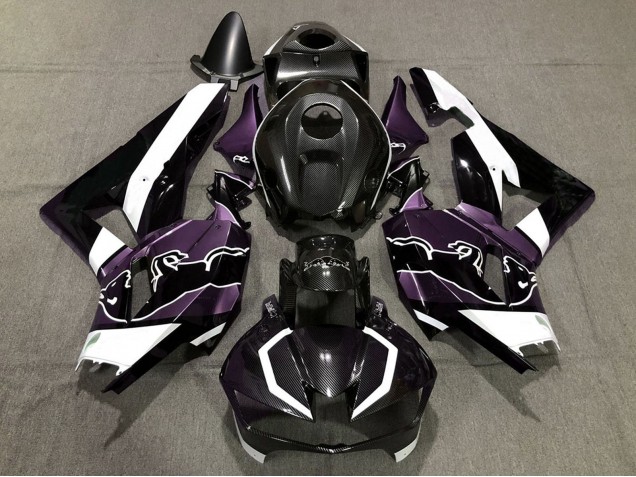 Carenados Moto Honda CBR600RR 2013-2023 - Negro FibraCarbono Blanco Púrpura Toro
