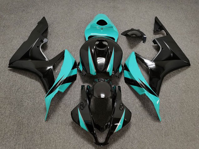 Carenados Moto Honda CBR600RR 2007-2008 - Cian Azul Negro Brillante