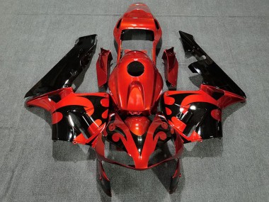 Carenado Moto Honda CBR600RR 2003-2004 - Rojo Negro Brillante