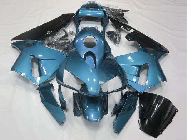 Carenado Moto Honda CBR600RR 2003-2004 - Azul Claro Negro Brillante