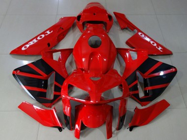 Carenados Moto Honda CBR600RR 2005-2006 - Rojo Brillante Negro