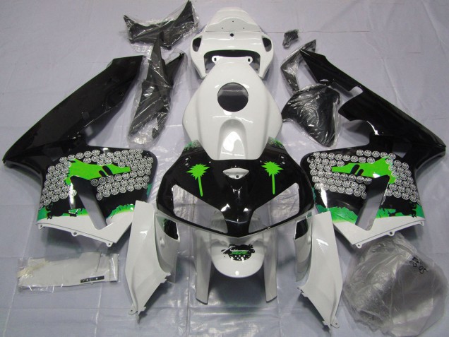Carenados Moto Honda CBR600RR 2005-2006 - Blanco Verde Negro Splatter