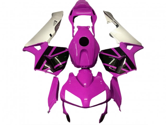 Carenados Moto Honda CBR600RR 2003-2004 - Plata Hot Rosa Negro Brillante