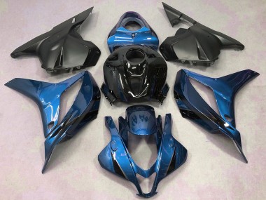 Carenados Moto Honda CBR600RR 2009-2012 - Azul Negro Brillante Negro Mate