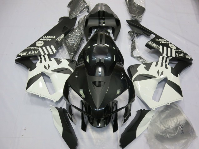 Carenados Moto Honda CBR600RR 2005-2006 - Blanco Negro Mate Puisher Logo