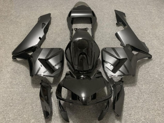 Carenados Moto Honda CBR600RR 2003-2004 - Negro Brillante Gris Mate OEM Estilo