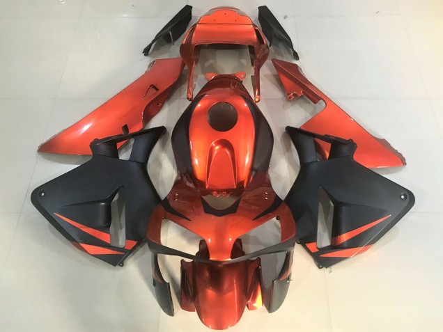 Carenados Moto Honda CBR600RR 2003-2004 - Naranja Negro Mate