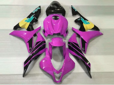 Carenados Moto Honda CBR600RR 2007-2008 - Rosa Amarillo Negro Brillante Azul Toro