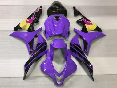 Carenados Moto Honda CBR600RR 2007-2008 - Púrpura Amarillo Negro Brillante Rosa Toro