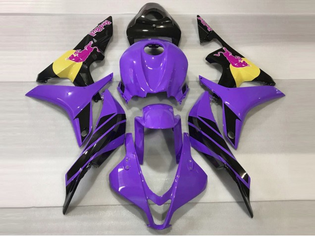 Carenados Moto Honda CBR600RR 2007-2008 - Púrpura Amarillo Negro Brillante Rosa Toro