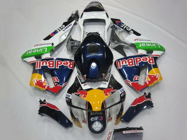Carenados Moto Honda CBR600RR 2003-2004 - Blanco Azul Amarillo Verde Rojo Bull Diseño