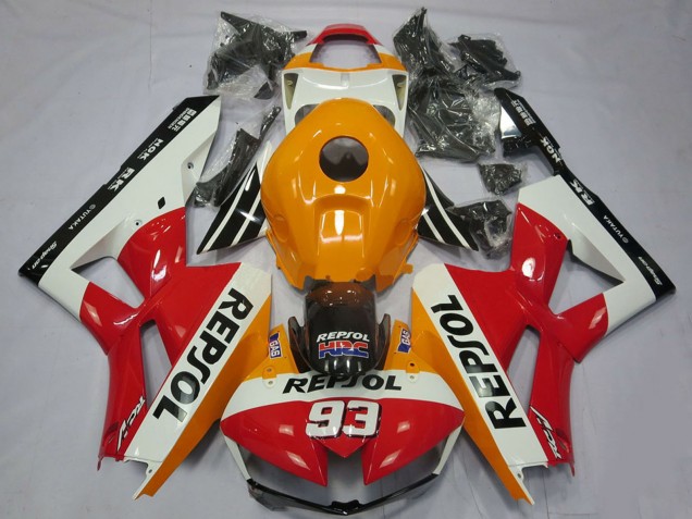 Carenados Moto Honda CBR600RR 2013-2023 - Naranja Blanco Rojo Negro Brillante Repsol 93