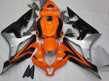 Carenados Moto Honda CBR600RR 2007-2008 - Plata Naranja Negro Brillante OEM Estilo