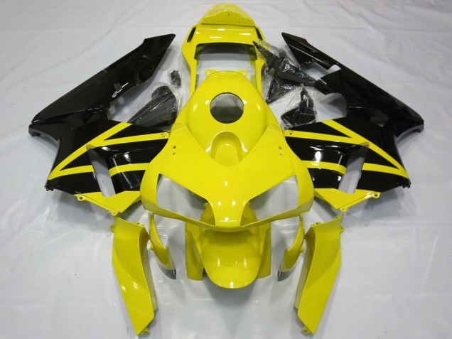 Carenados Moto Honda CBR600RR 2003-2004 - Amarillo Negro Brillante OEM Estilo