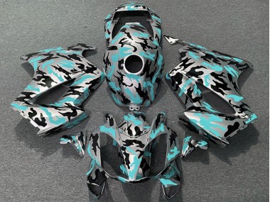 Carenados Moto Honda VFR 800 2002-2013 - Azul Verdoso Camouflage