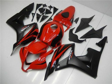 Carenado Moto Honda CBR600RR 2007-2008 - Rojo Negro Mate Calcomanías