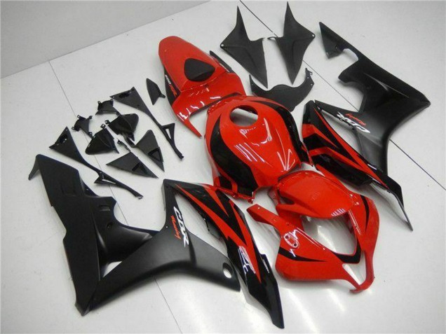 Carenado Moto Honda CBR600RR 2007-2008 - Rojo Negro Mate Calcomanías