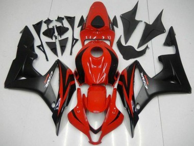 Carenado Moto Honda CBR600RR 2007-2008 - Rojo Negro Mate Calcomanías