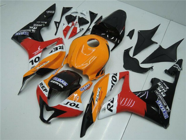 Carenados Moto Honda CBR600RR 2007-2008 - Naranja Blanco Rojo Negro Brillante Repsol
